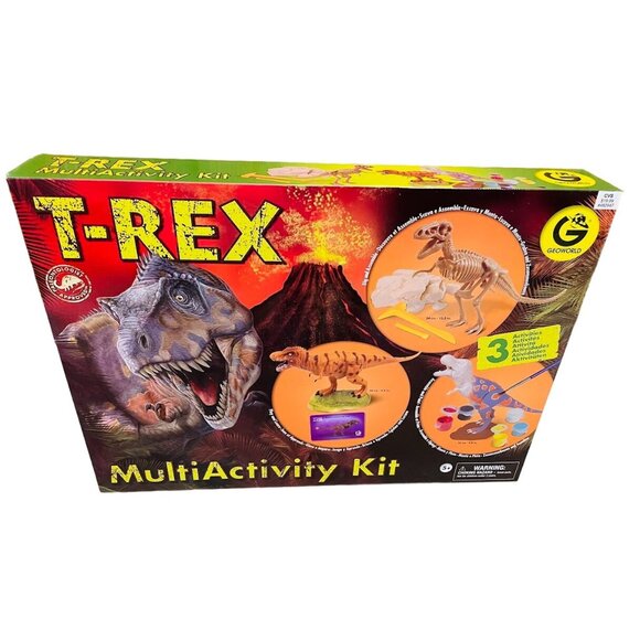 T REX by Geoworld Dinosaur Multi Activity Kit Hours of Fun Set & Toy Model Figur - Picture 1 of 7